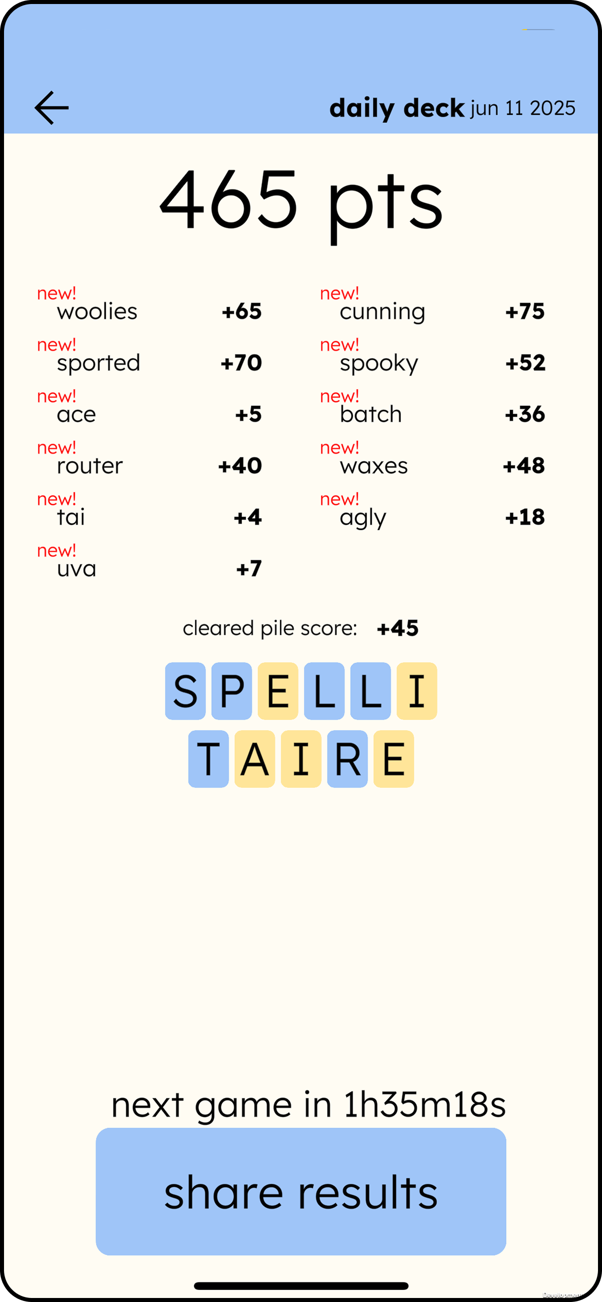Spellitaire Screenshot 3